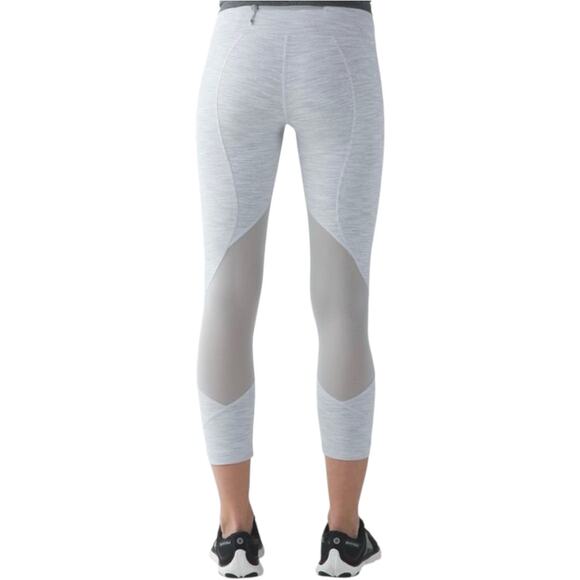 Lululemon Pace Rival Crop Wee Are From Space Nimbus Battleship Seal Grey 6 - Picture 1 of 5
